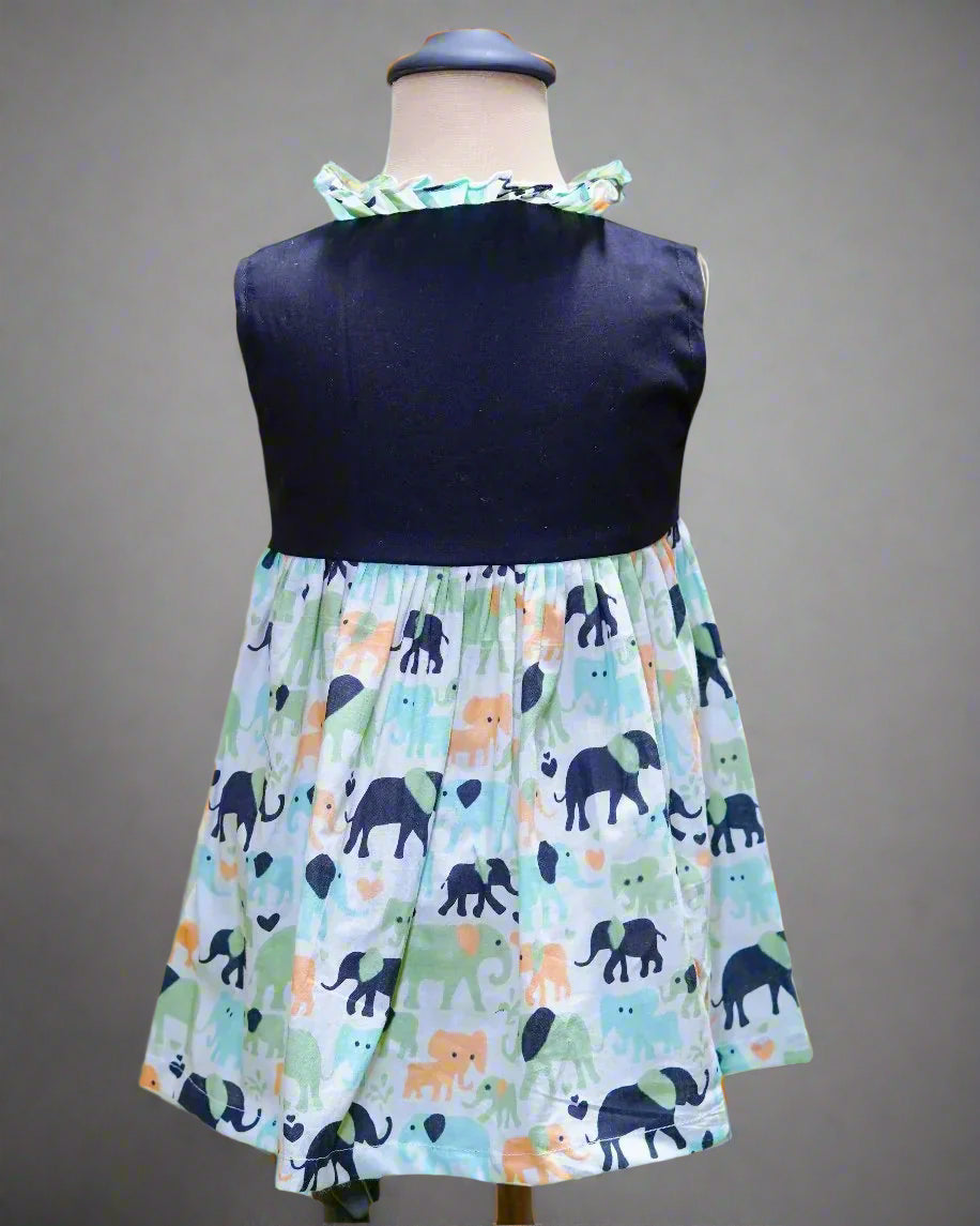 Animal Parade Ruffle Frock: Rear view