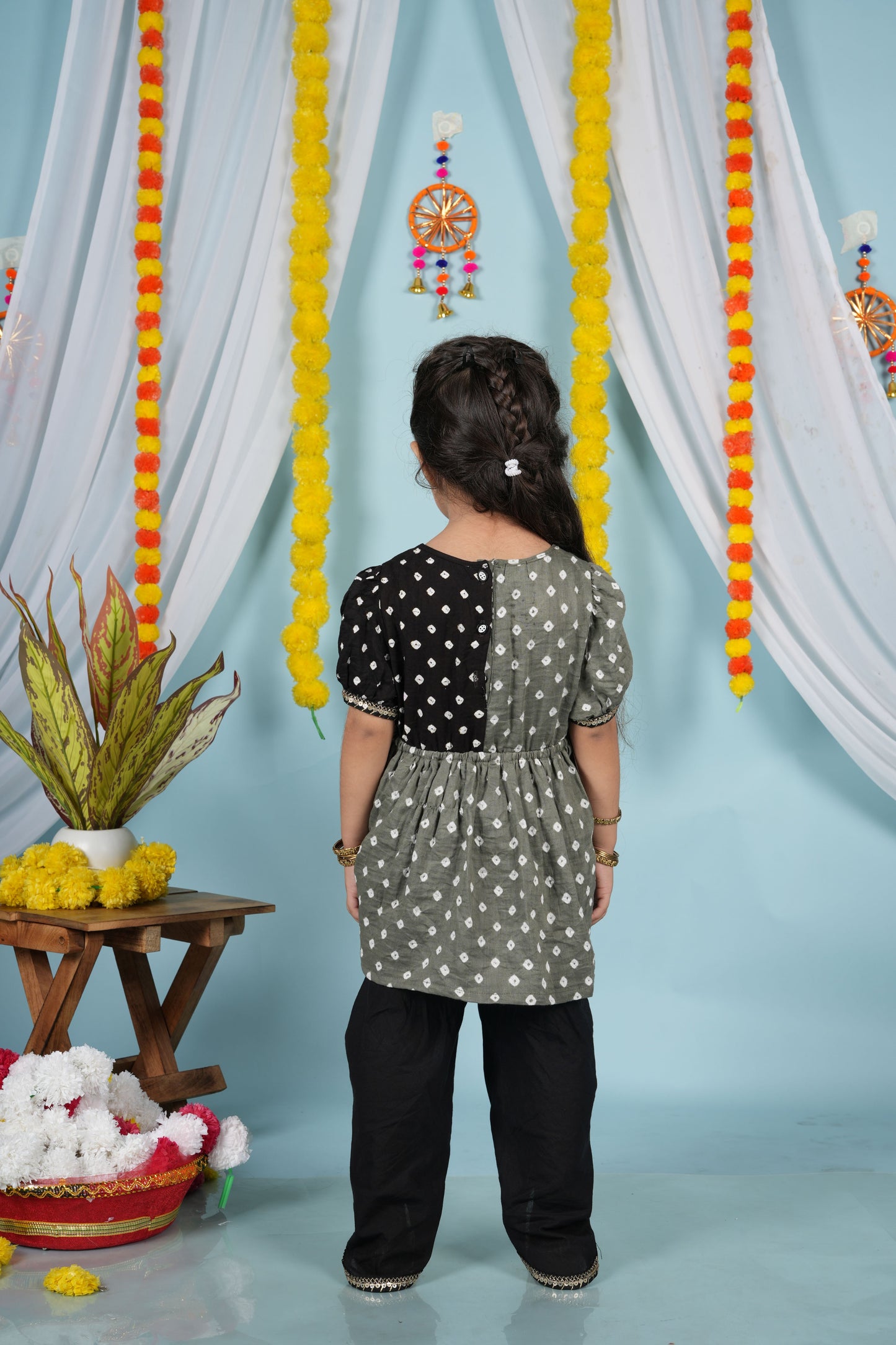 Charcoal Angrakha Dhoti Set