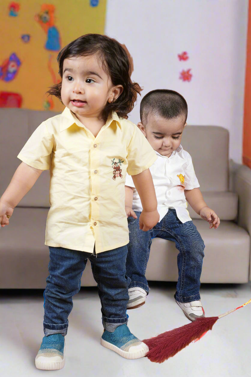 The Painted Pair Boys Twinning Set| Hand painted Shirts for Boys