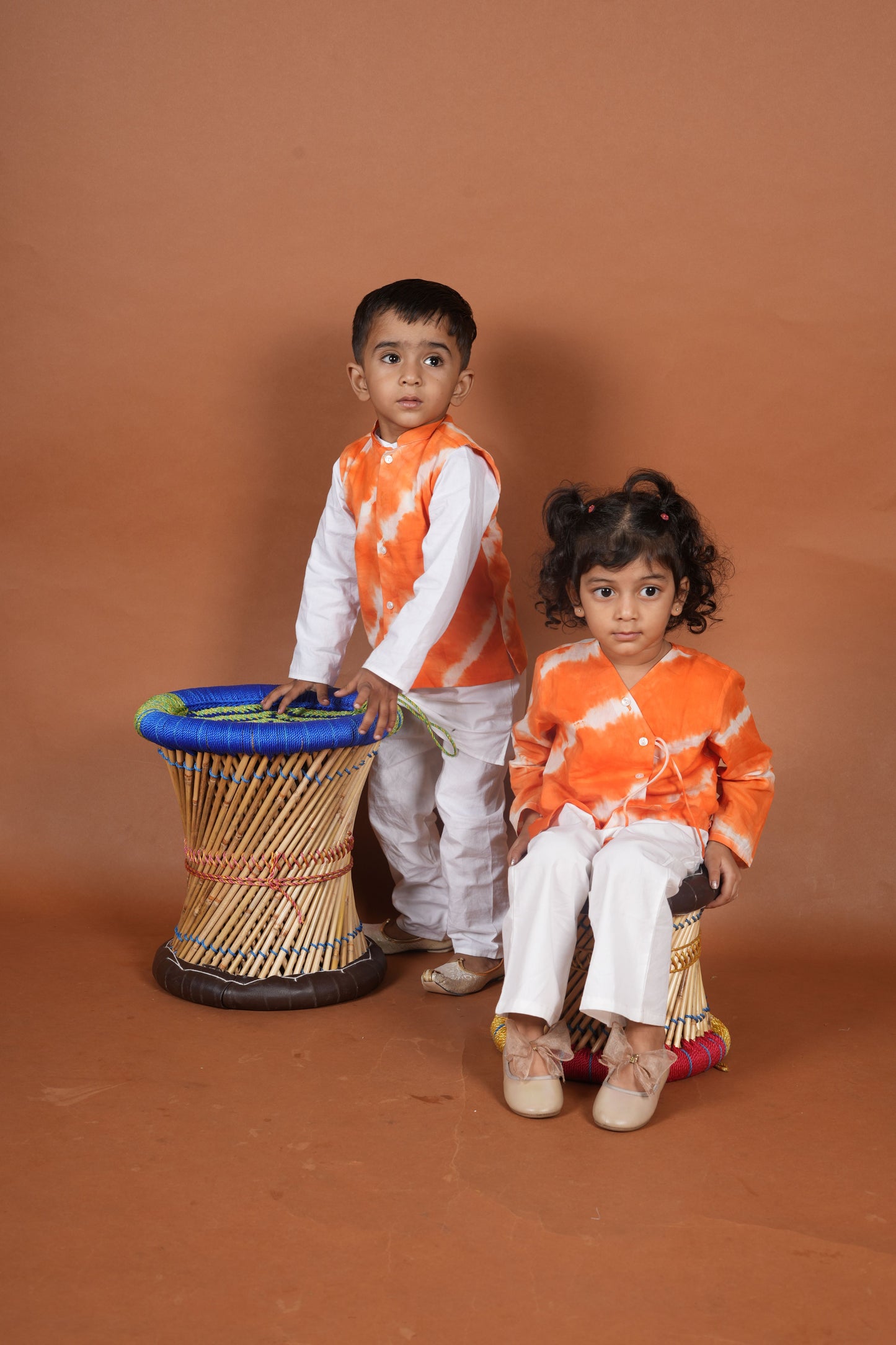 Tangy Bond Twinning Set| Jacket Set for Boys & Angrakha Set for Girls