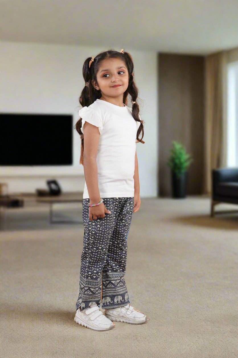 Cotton Denim Safari Bell Bottoms