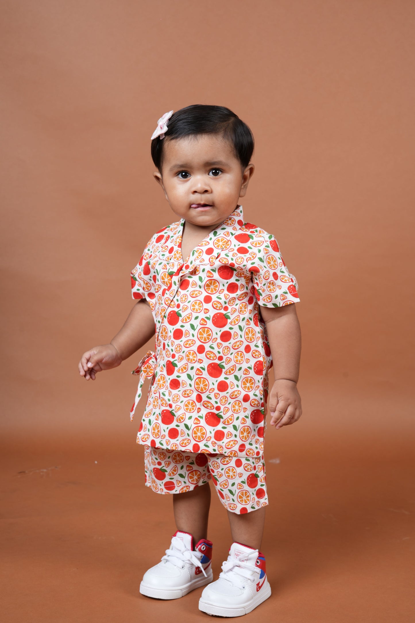 Citrus Carnival Unisex Angrakha Shorts Set