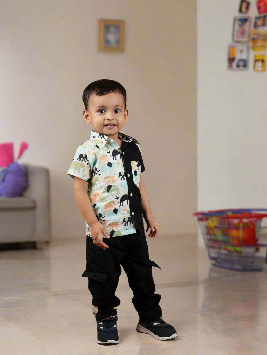 Ele-FRIENDS Forever Twinning Set| Shirt for Boys & Angrakha Set for Girls