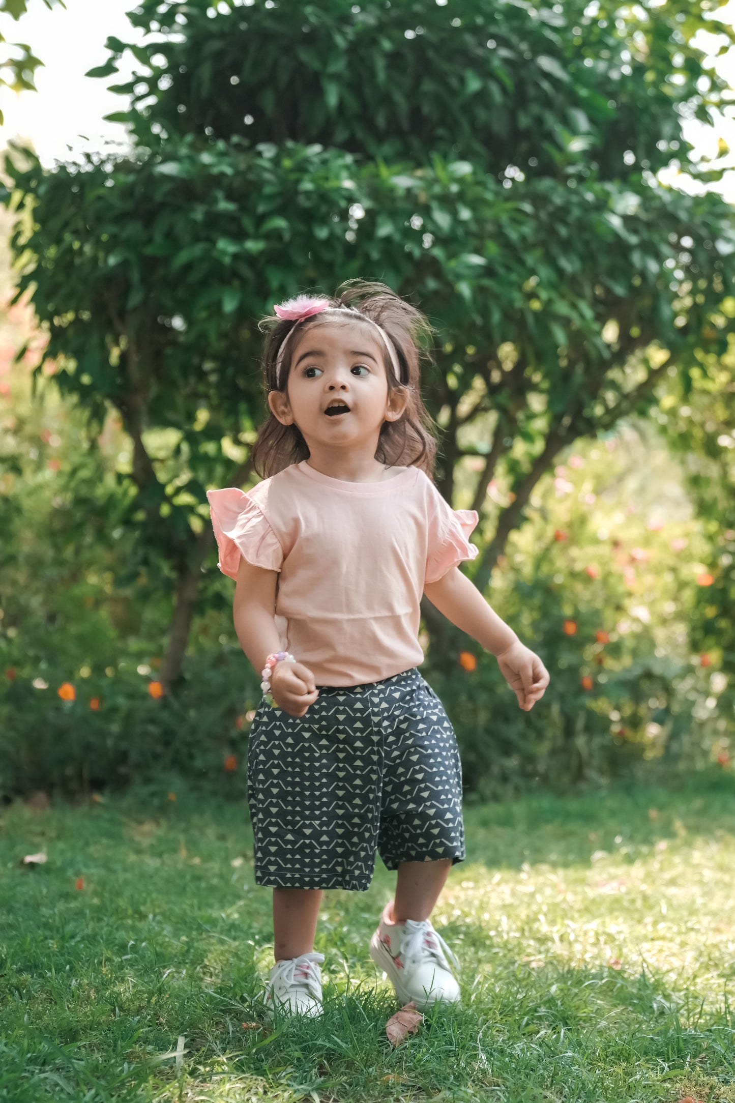 Cotton Denim Safari Skorts