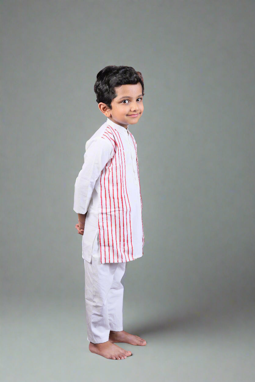 Red Stripe Sidekick Kurta Set