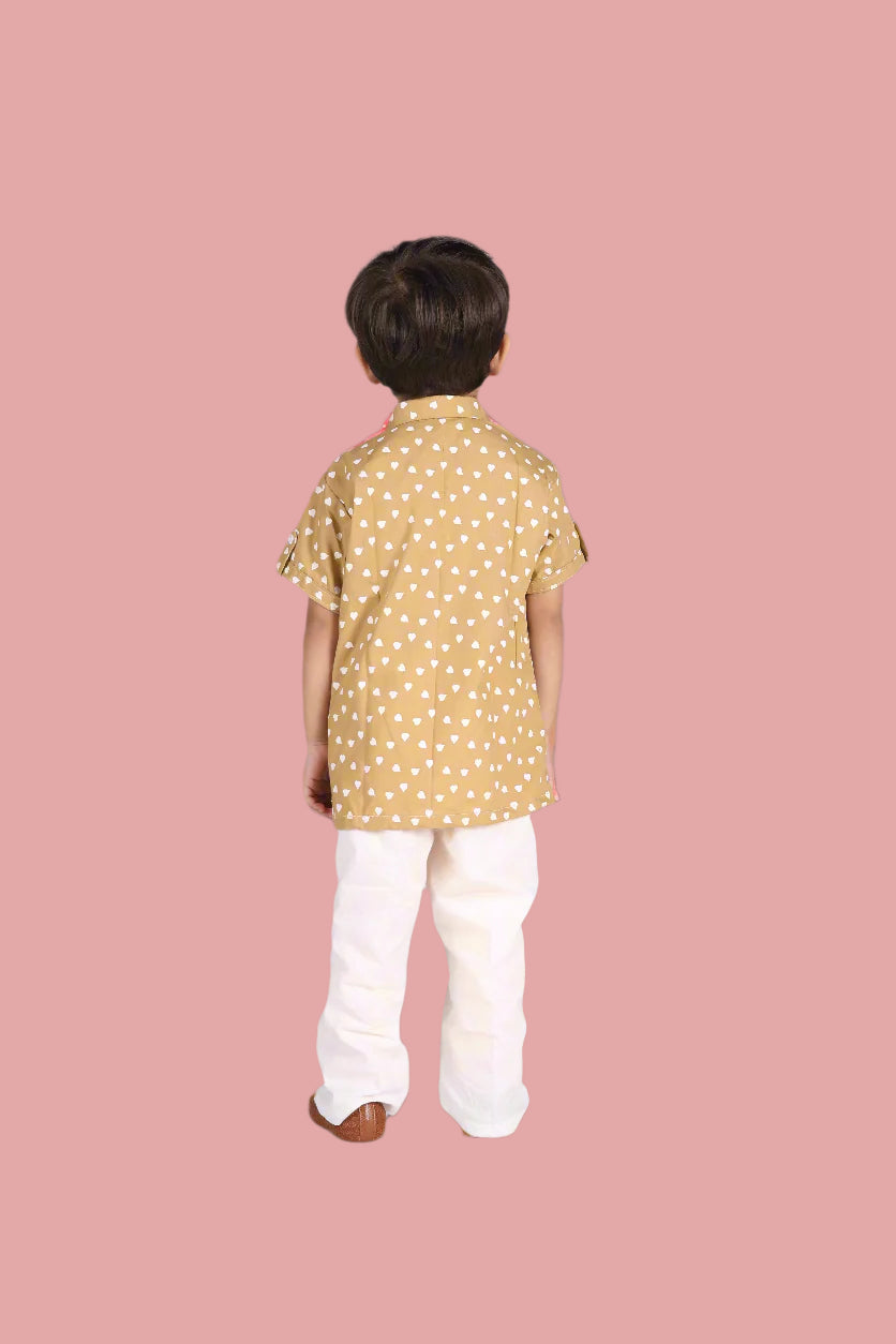 Caramel Hearts Shirt-Pant Set