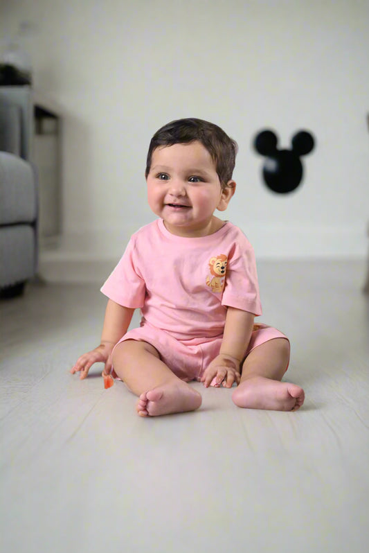 Cubby Playset in Blush-Supima Cotton T-shirt & Shorts set
