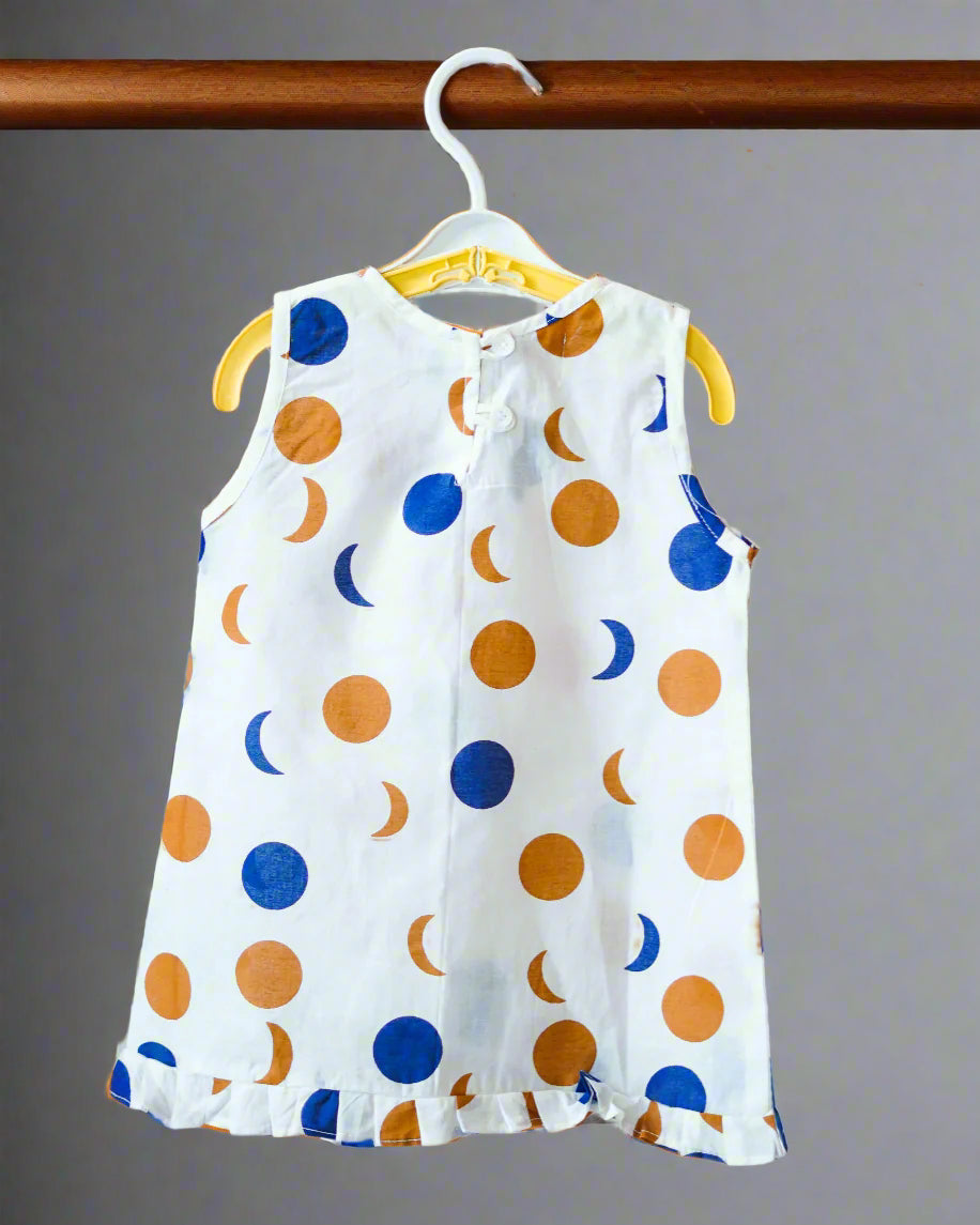 Moonlit Dots Cotton Night Dress
