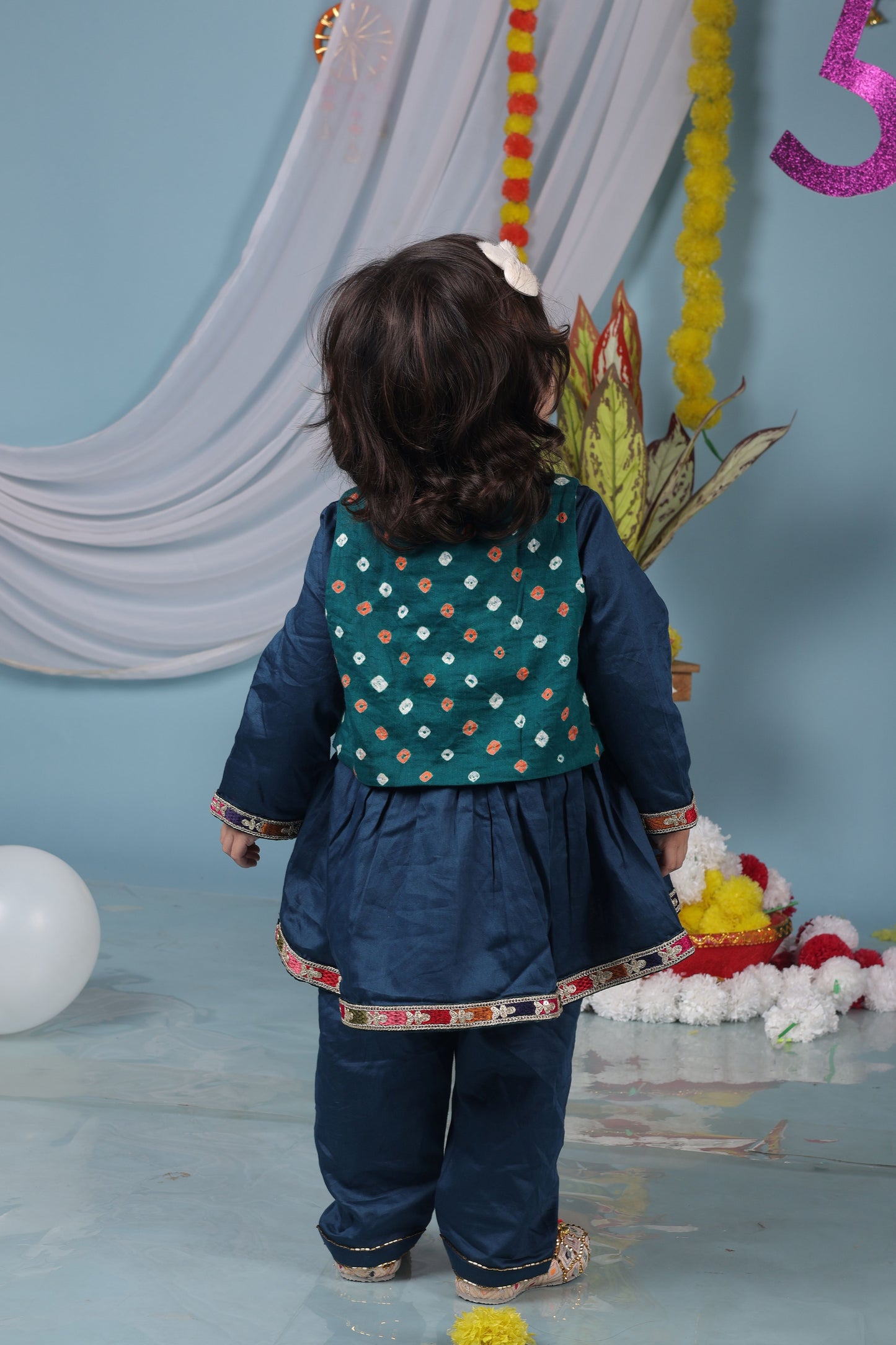 Forest Jewel Suit set with Short Jacket