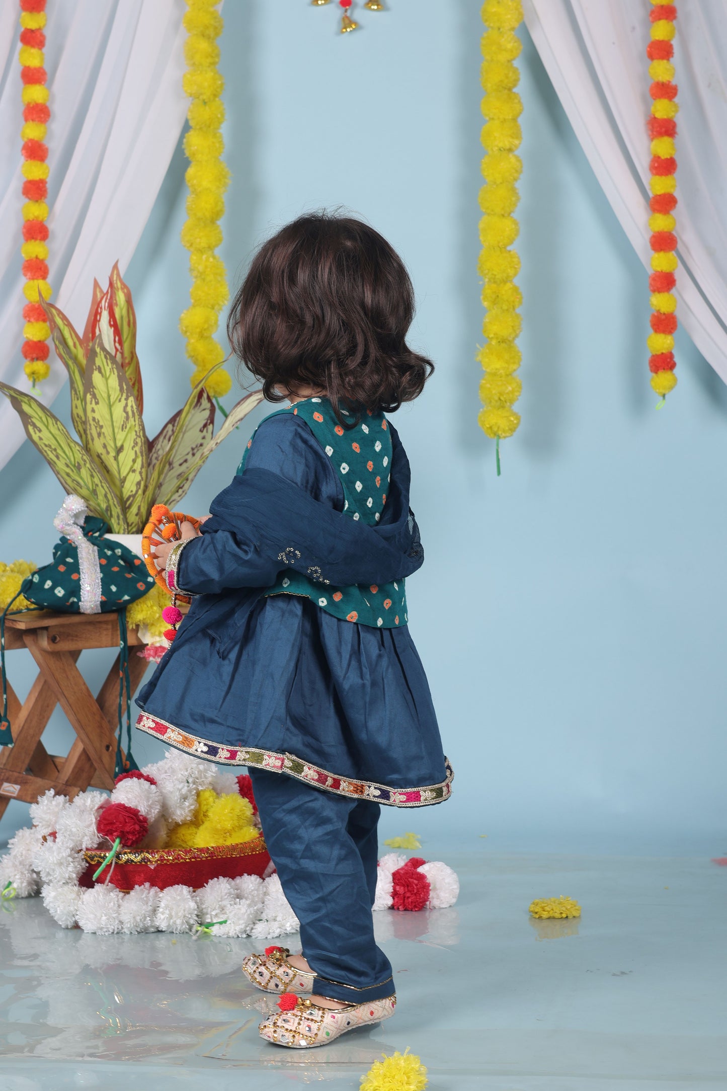 Forest Jewel Suit set with Short Jacket