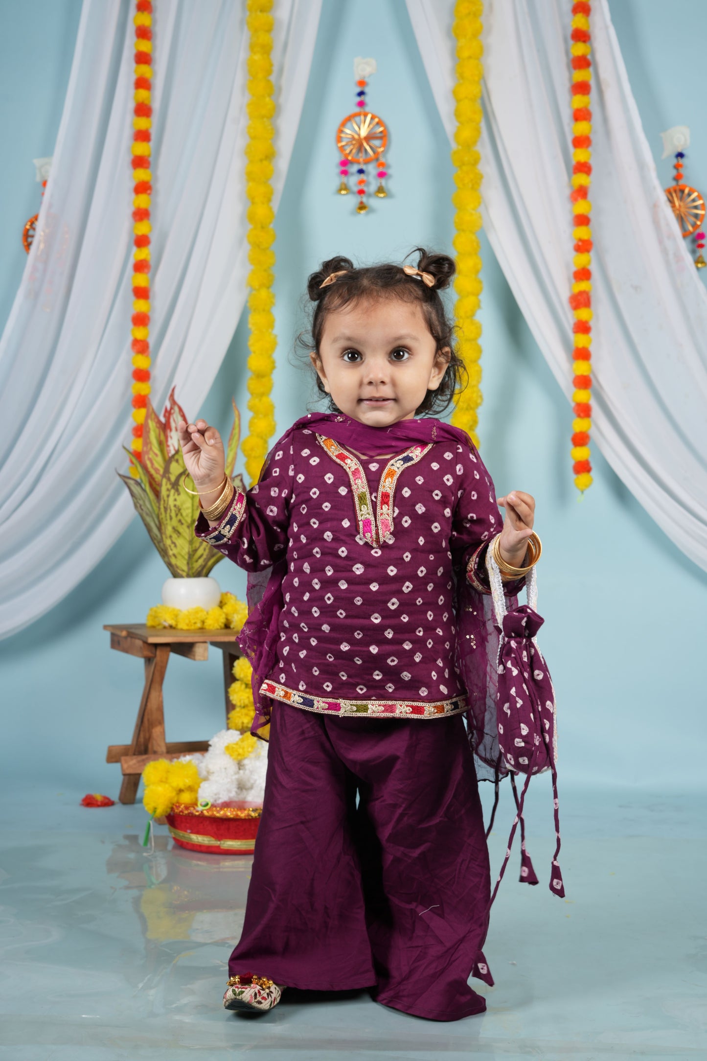 Plum Dream Kurti Set (with Dupatta)