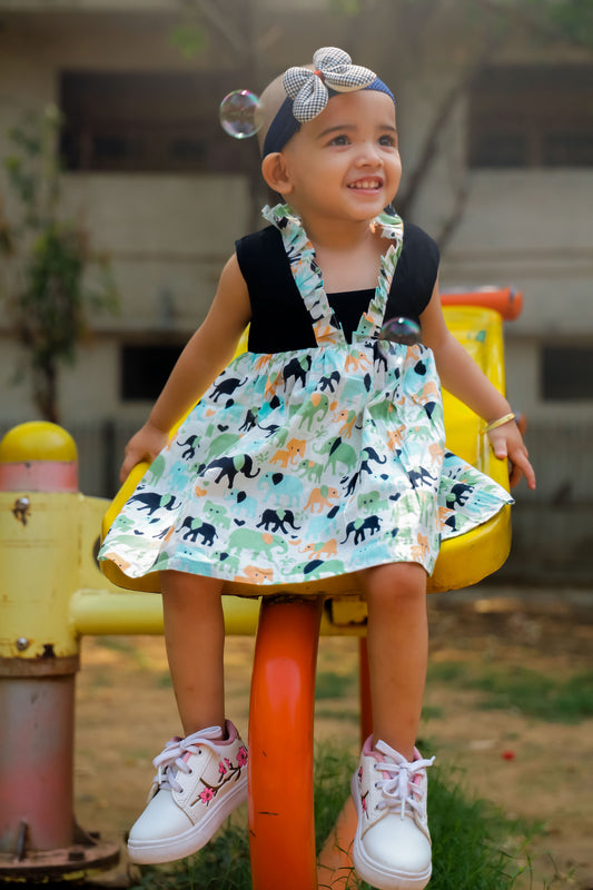 Animal Parade Ruffle Frock