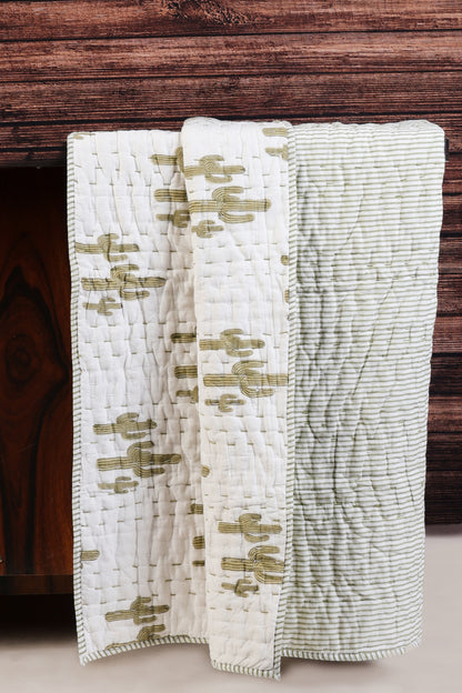 Prickly Pear Cotton Reversible Quilt