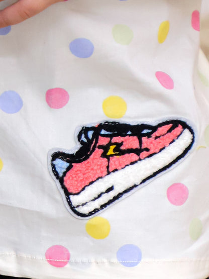 Cuddly Cubs Boys White Multi Color Polka Dot Printed Casual Shirt