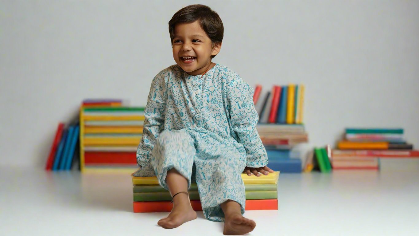 Aqua Dream Kurta cum Co-ord Set
