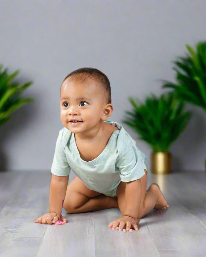 Snuggle Romper in Mint- Supima Cotton Romper
