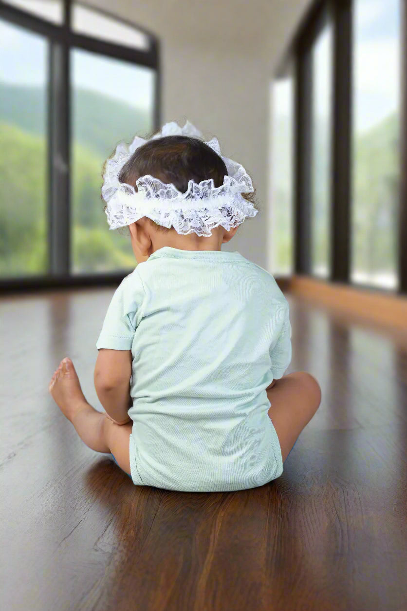 Snuggle Romper in Mint- Supima Cotton Romper