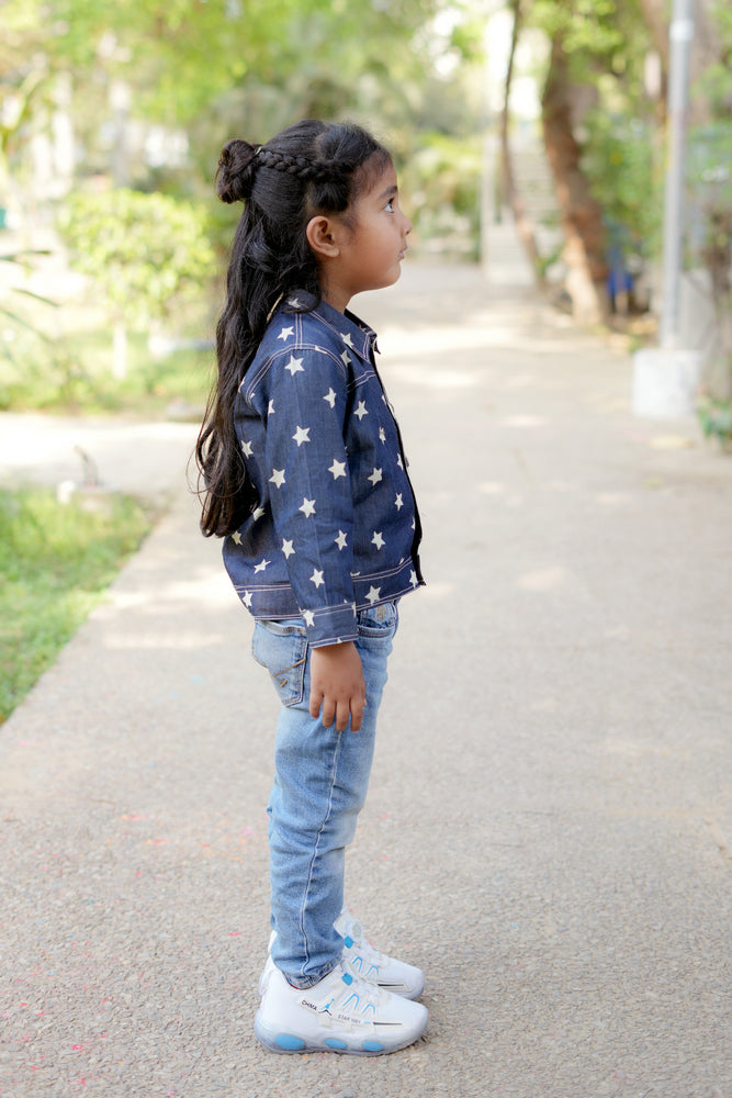 Cuddly Cubs Star Gazer Cotton Denim Unisex Jacket
