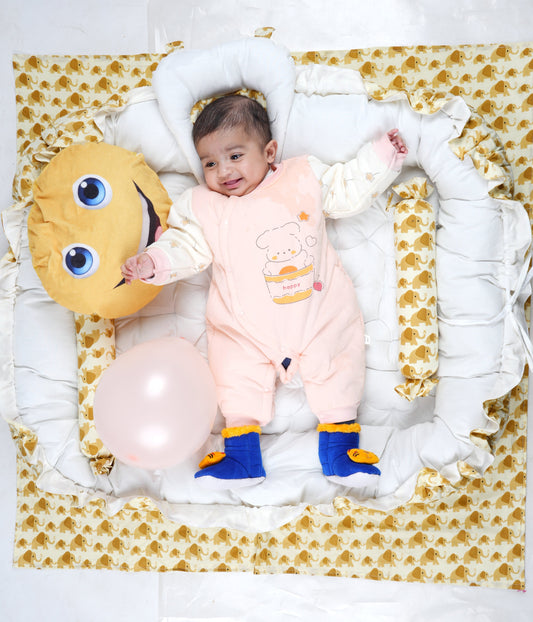 Sunny Elephant Snuggles Cotton Gaddi Set