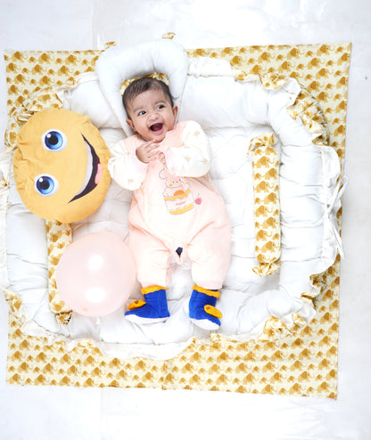 Sunny Elephant Snuggles Cotton Gaddi Set