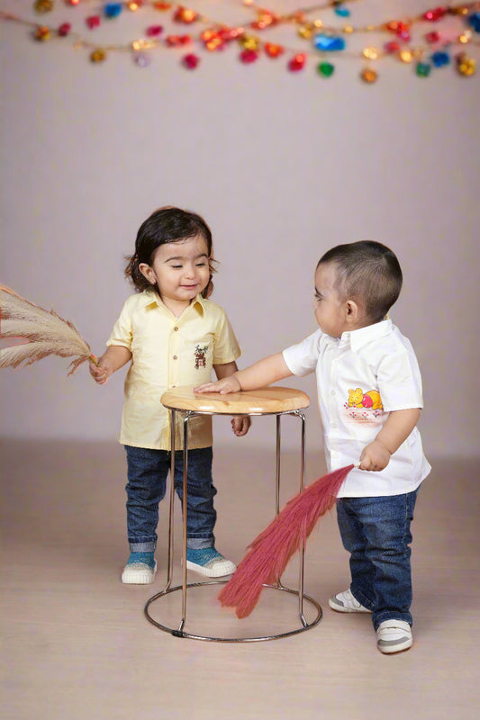 The Painted Pair Boys Twinning Set| Hand painted Shirts for Boys