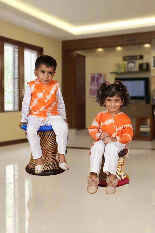 Tangy Bond Twinning Set| Jacket Set for Boys & Angrakha Set for Girls