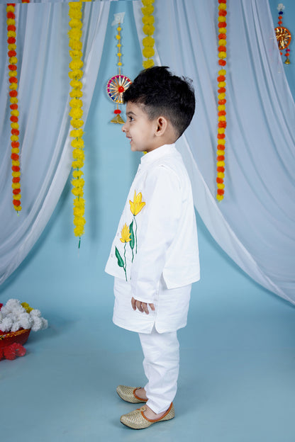 Cuddly Cubs Yellow Petals Hand Painted Jacket