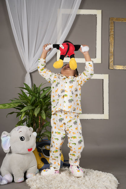 Wild Whispers Nightsuit (Mul Cotton)