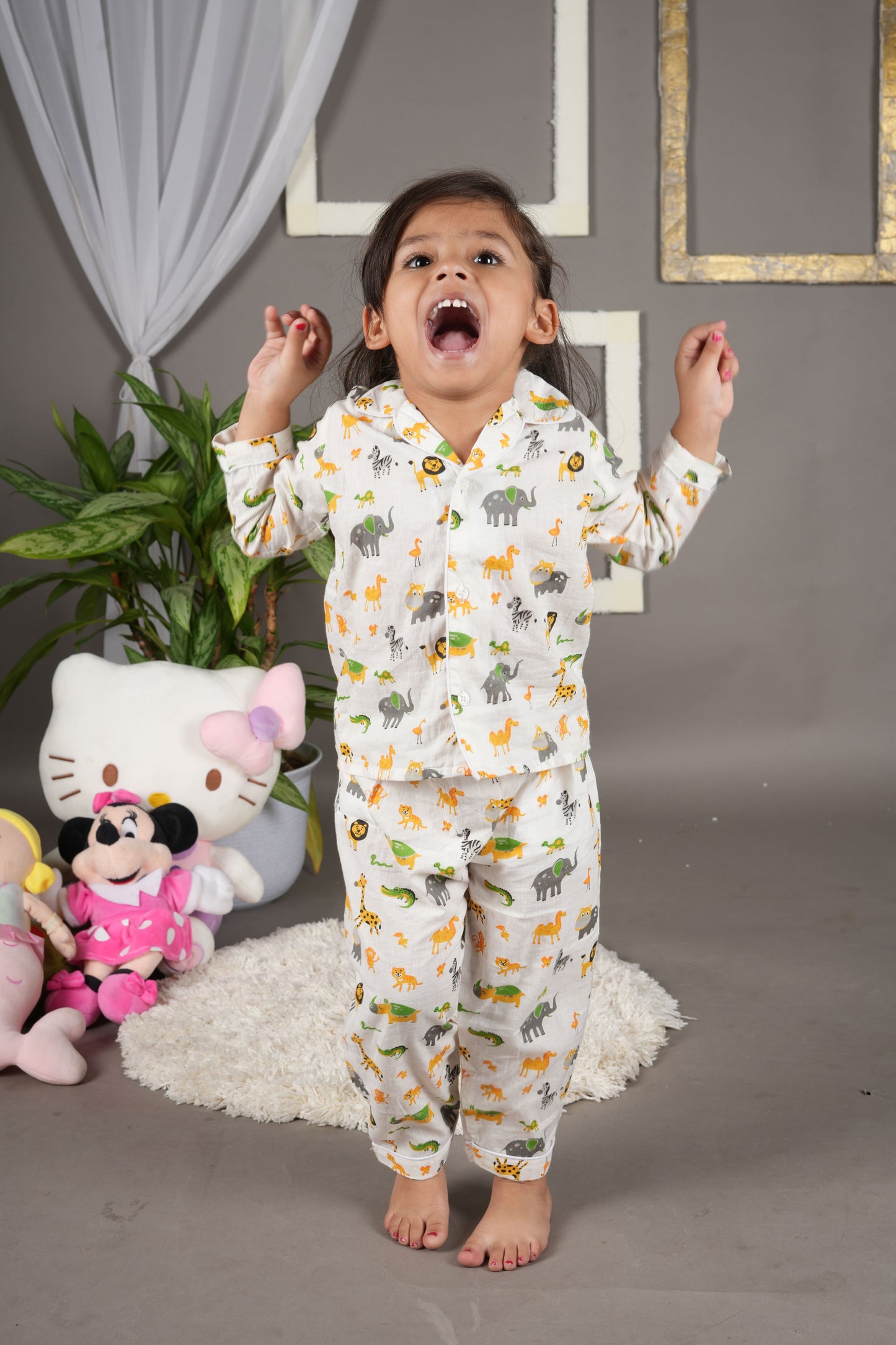 Wild Whispers Nightsuit (Mul Cotton)