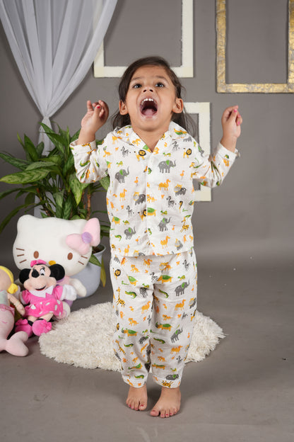 Wild Whispers Nightsuit (Mul Cotton)