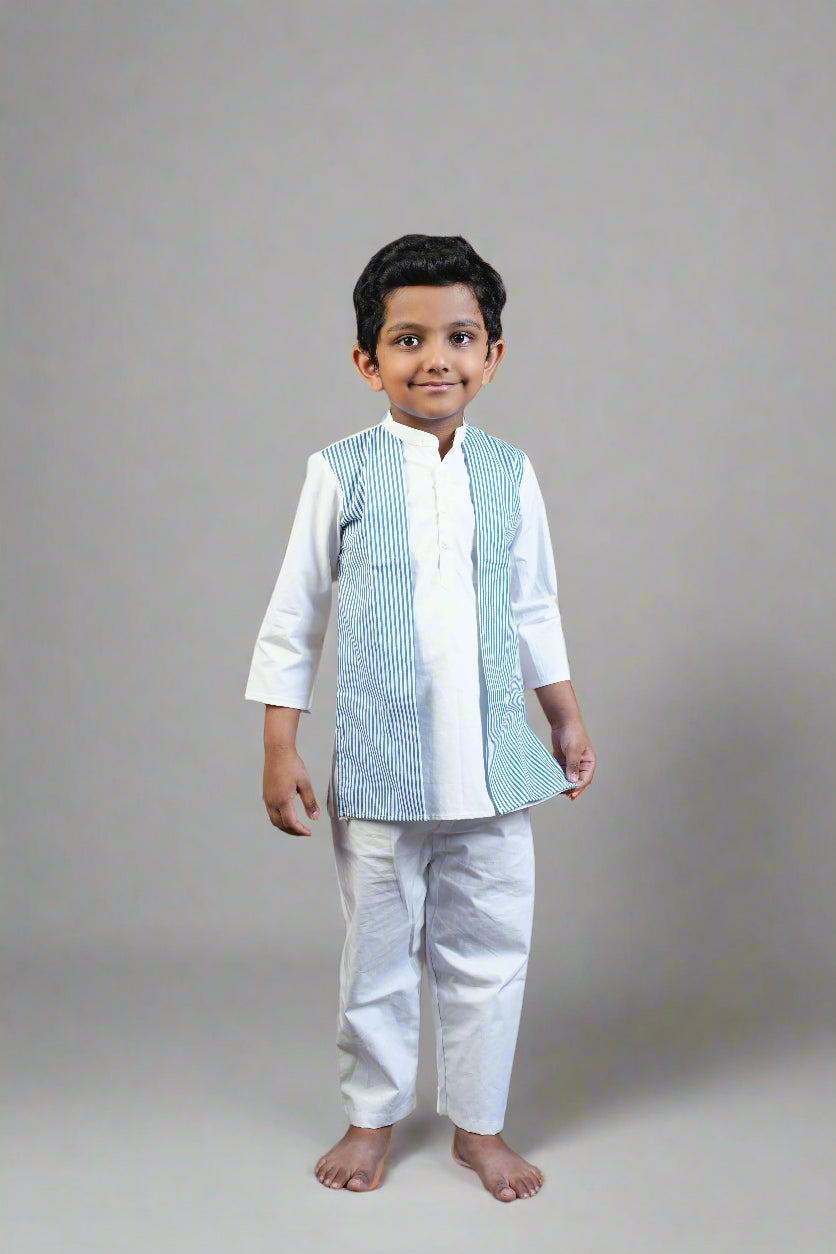 Blue Stripe Sidekick Kurta Set