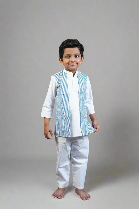 Blue Stripe Sidekick Kurta Set