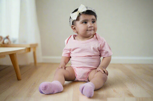Snuggle Romper in Blush- Supima Cotton Romper