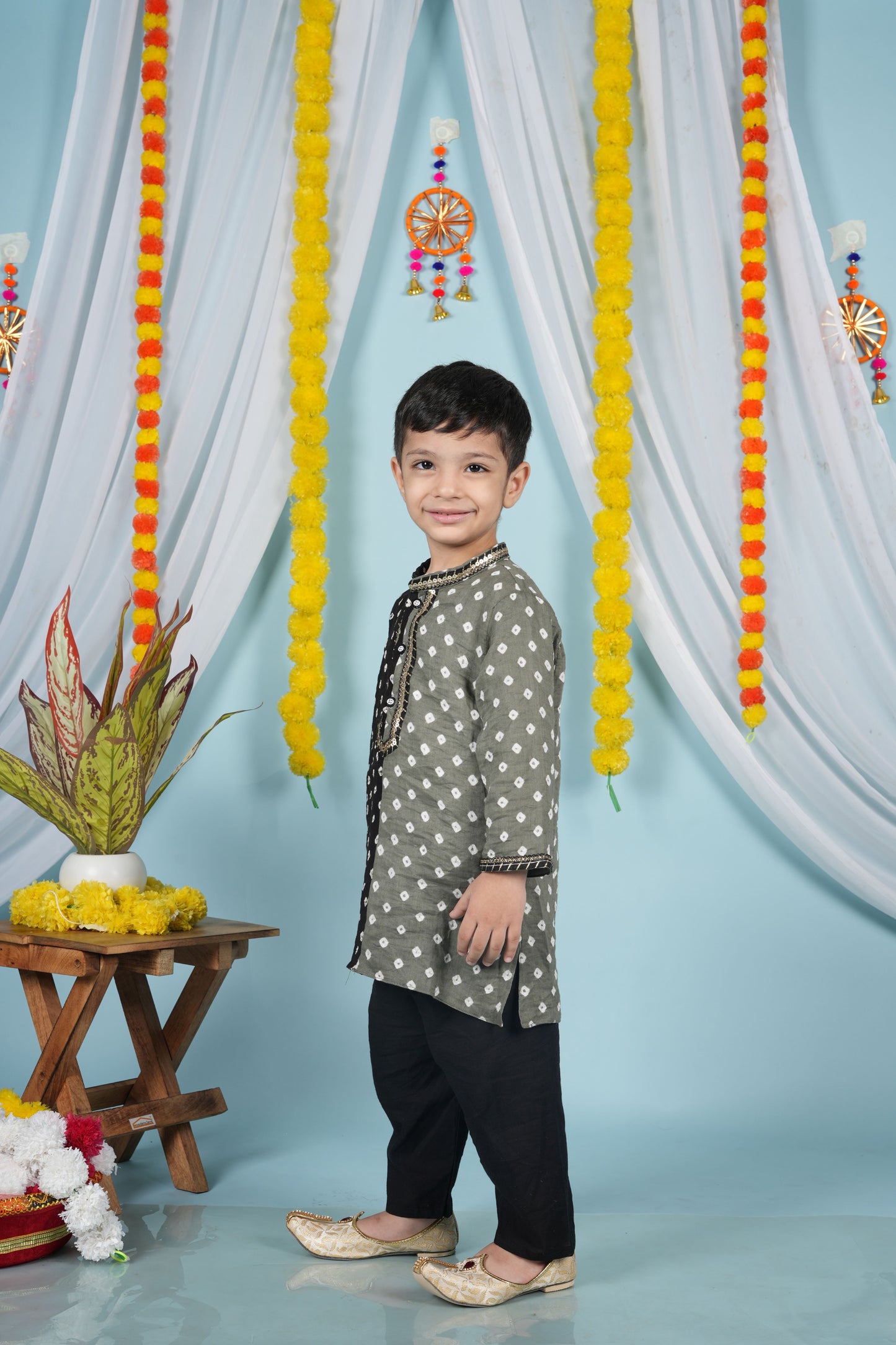 Charcoal Kurta Set