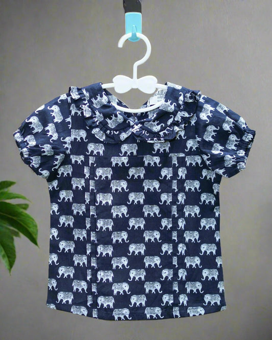 Elephant Pleats Delight Top: Front view