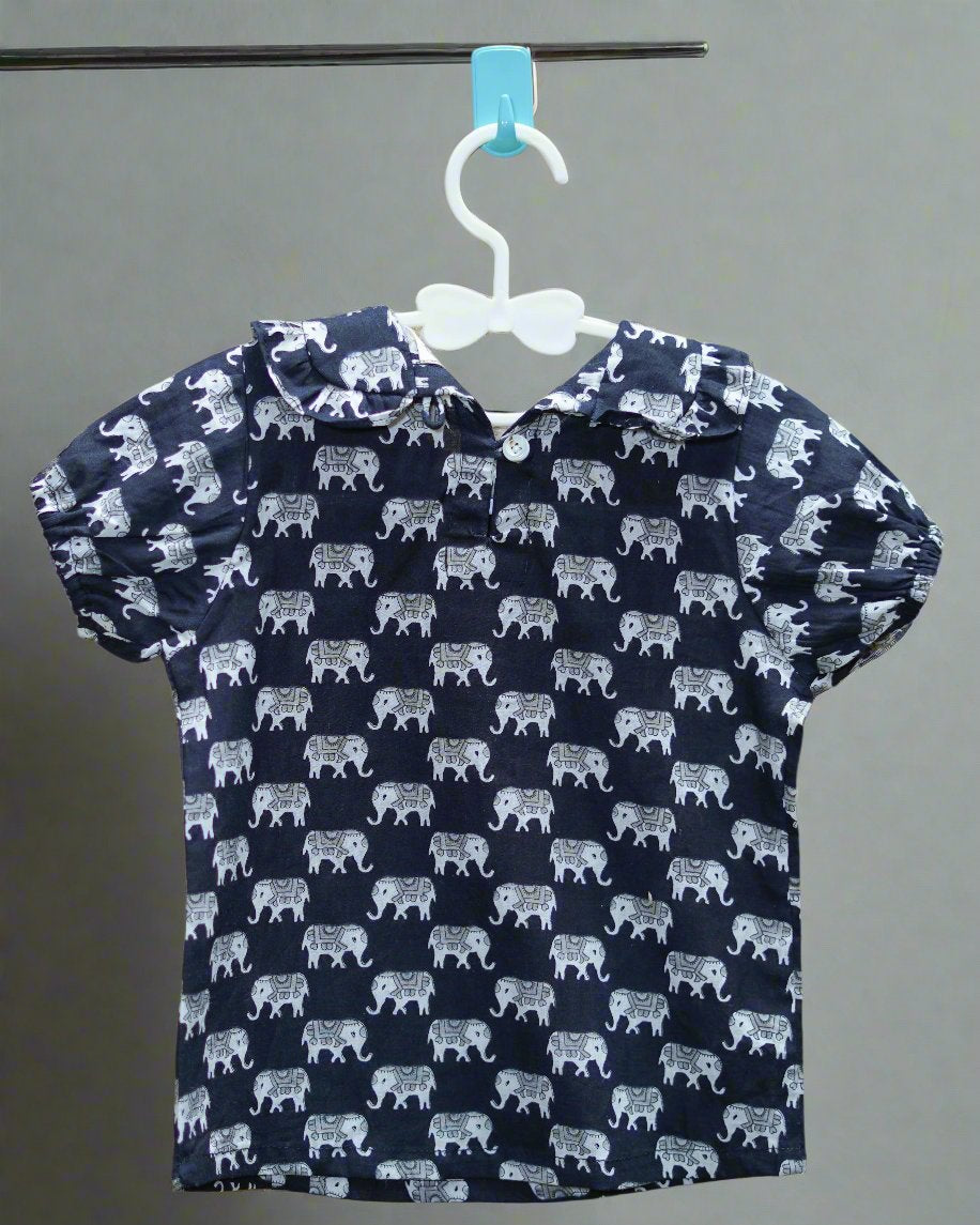 Elephant Pleats Delight Top: Rear View