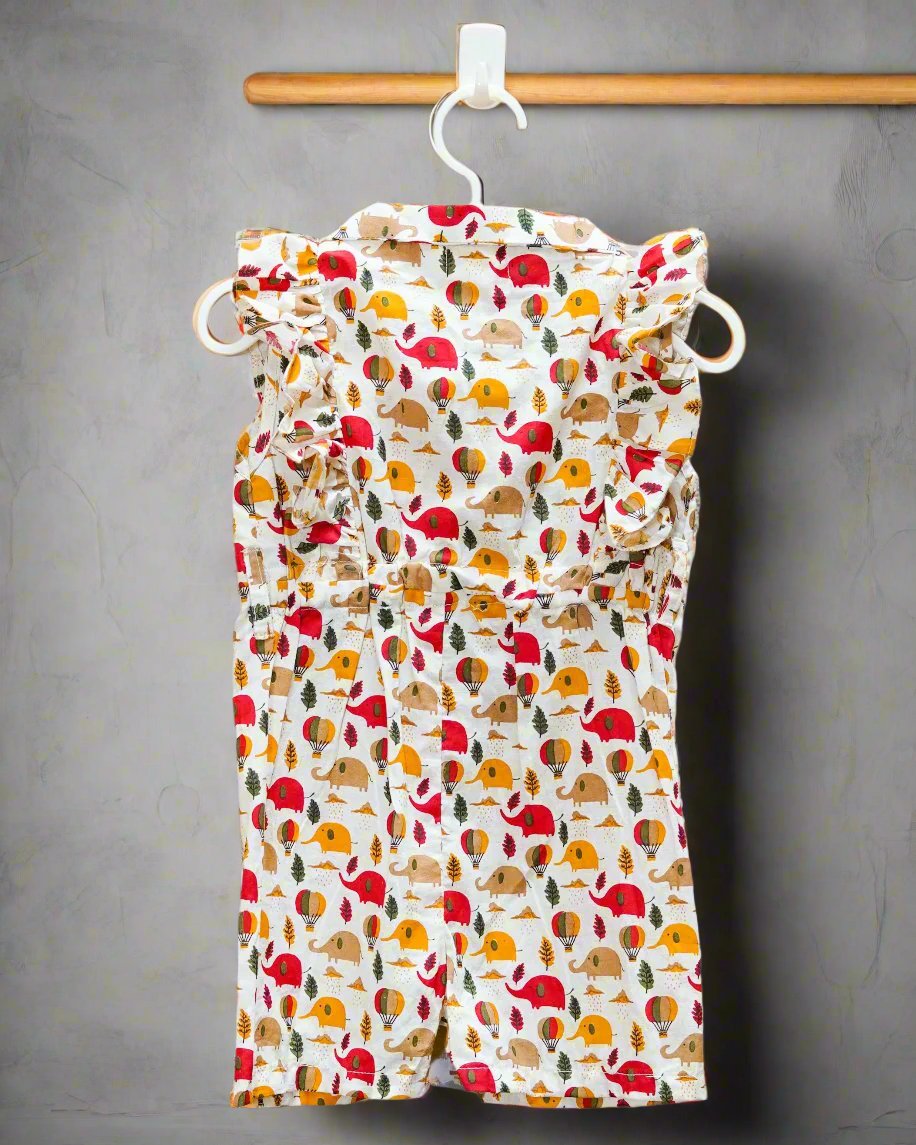 Hot Air Elephant Jumpsuit: Rear View
