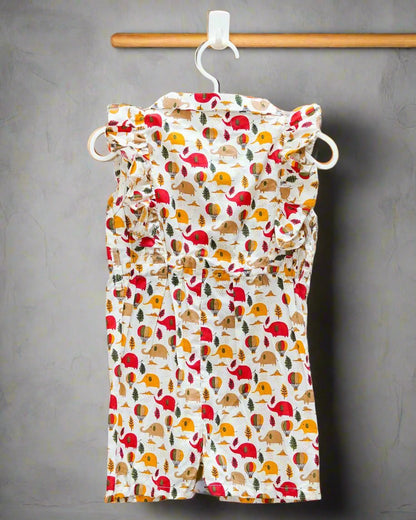 Hot Air Elephant Jumpsuit: Rear View