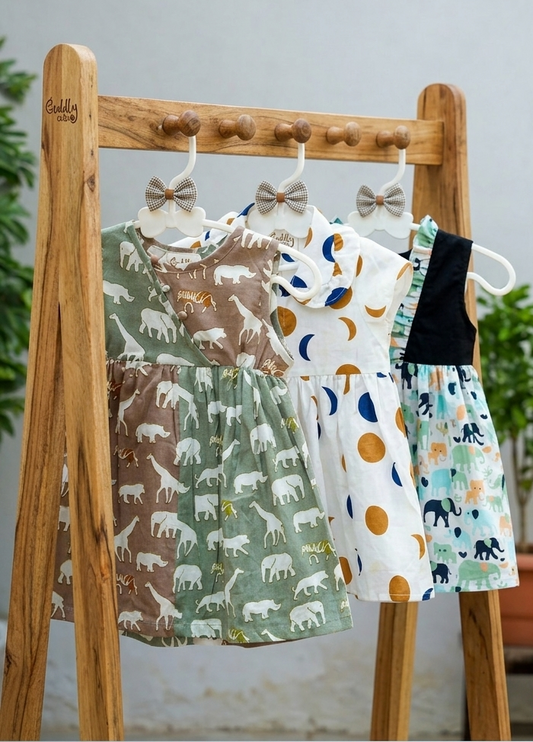 Cuddly Cubs Girls Round the clock frock trio