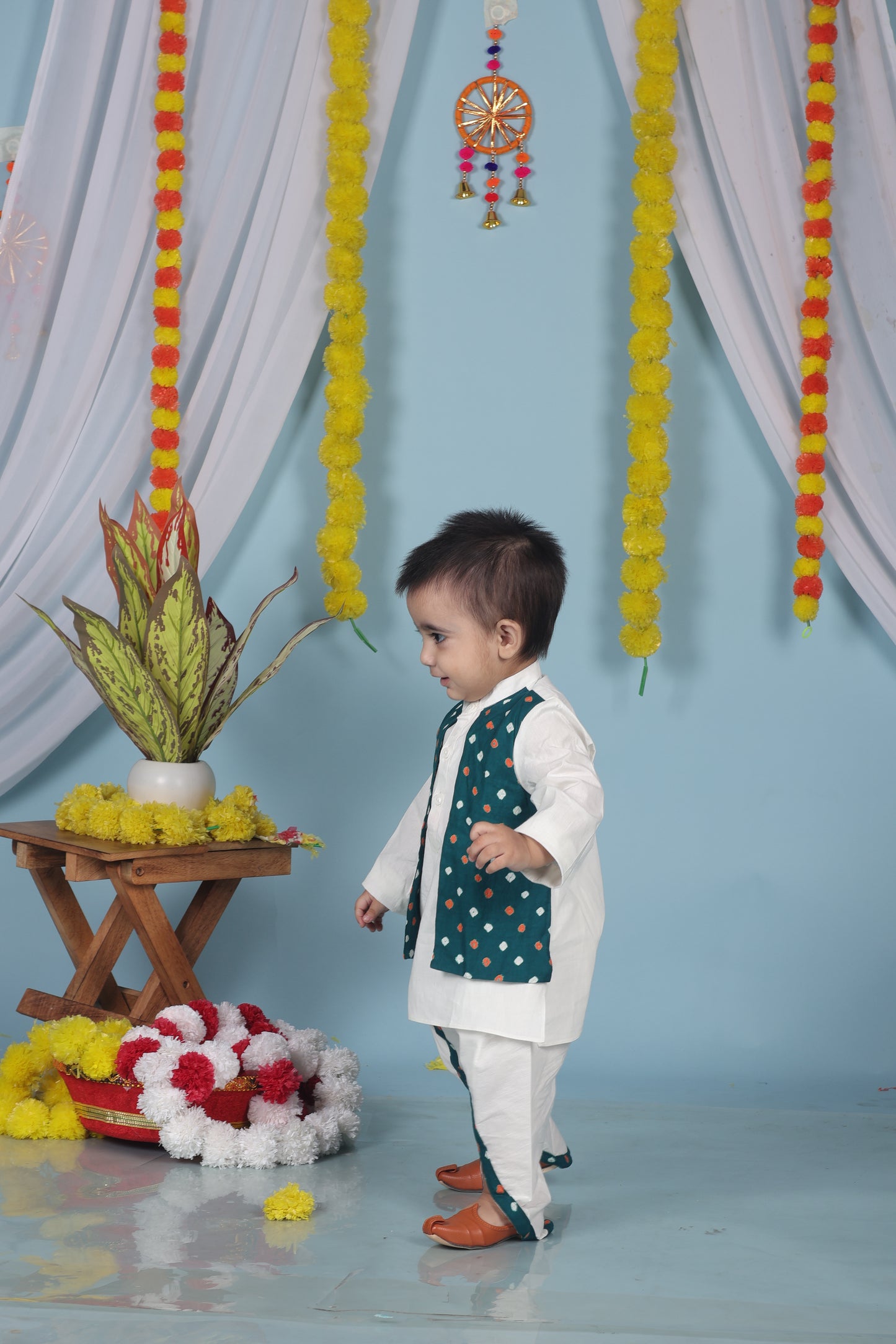 Garden Sage Kurta Dhoti Set