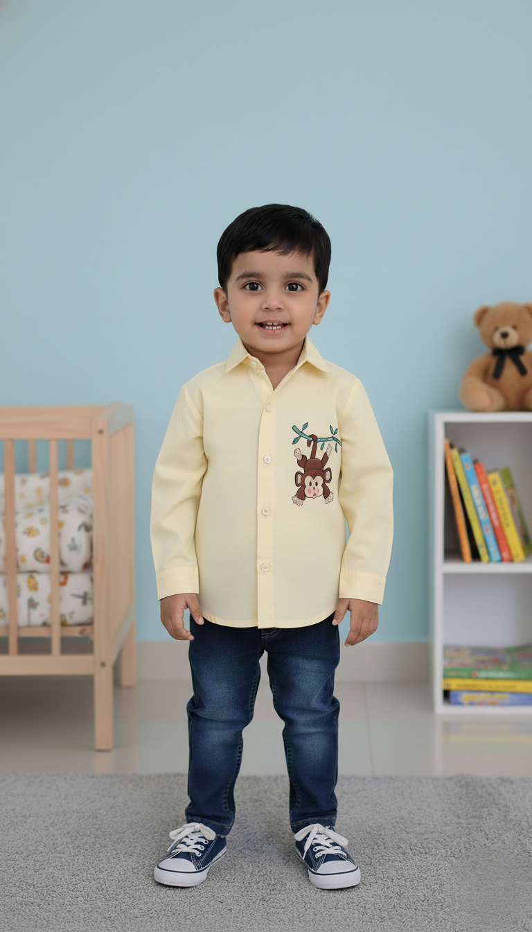 Monkey Mischief Full Sleeves Shirt