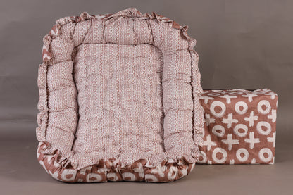 Cocoa Crisscross Comfort Cotton Gaddi Set