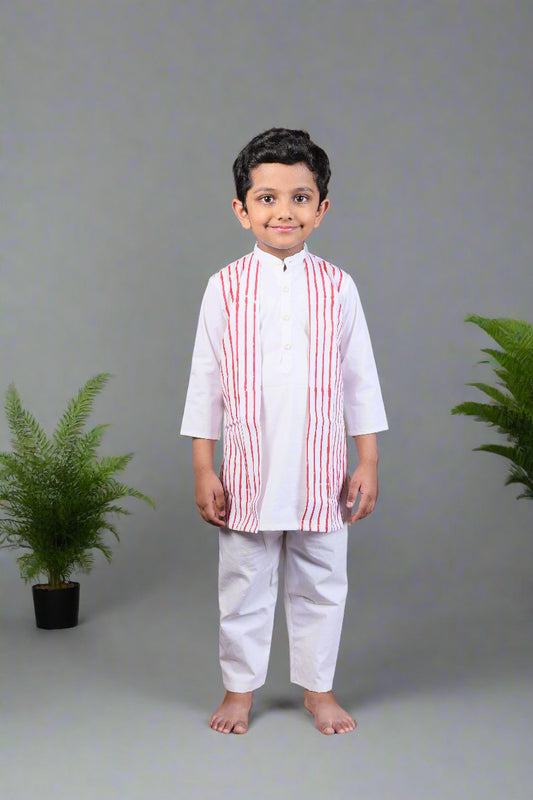 Red Stripe Sidekick Kurta Set
