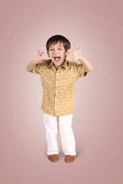 Caramel Hearts Shirt-Pant Set
