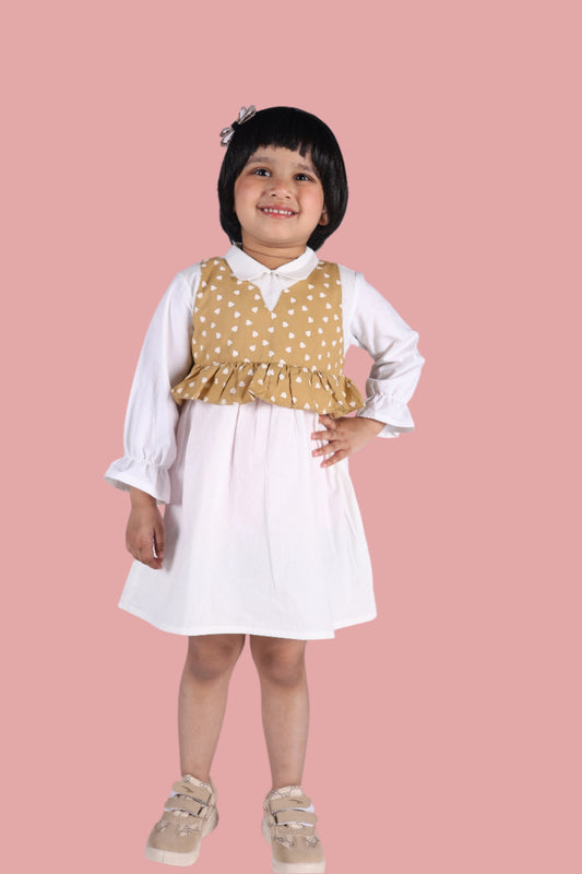 Caramel Hearts Layered Dress