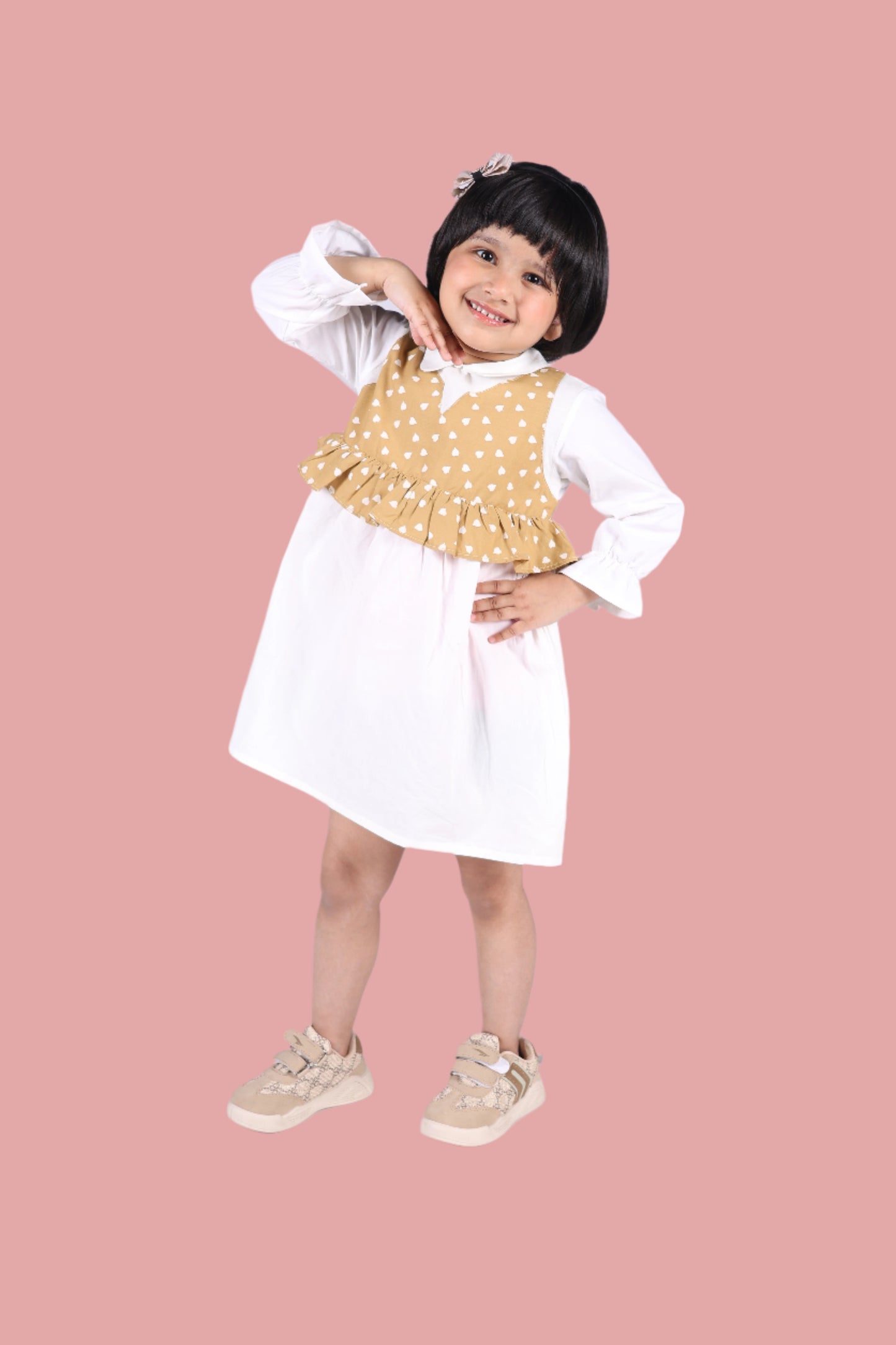 Caramel Hearts Layered Dress
