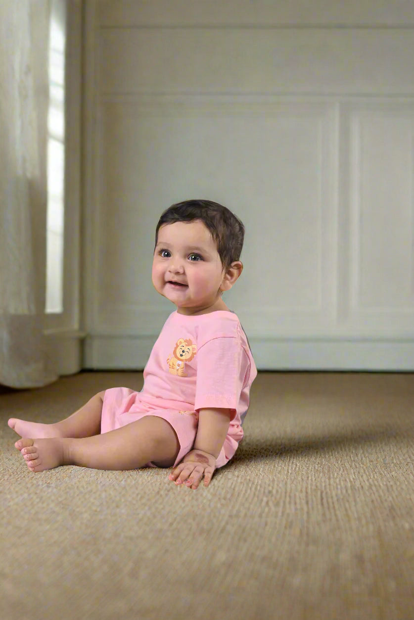 Cubby Playset in Blush-Supima Cotton T-shirt & Shorts set