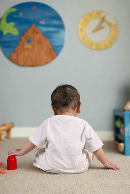 Cubby Playset in White-Supima Cotton T-shirt & Shorts set