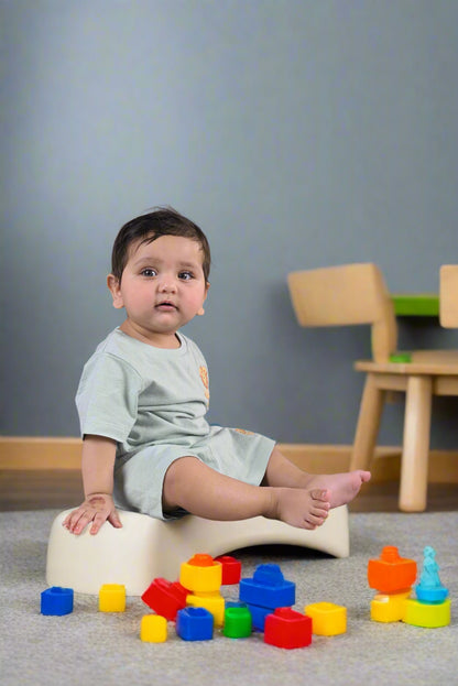 Cubby Playset in Mint-Supima Cotton T-shirt & Shorts set