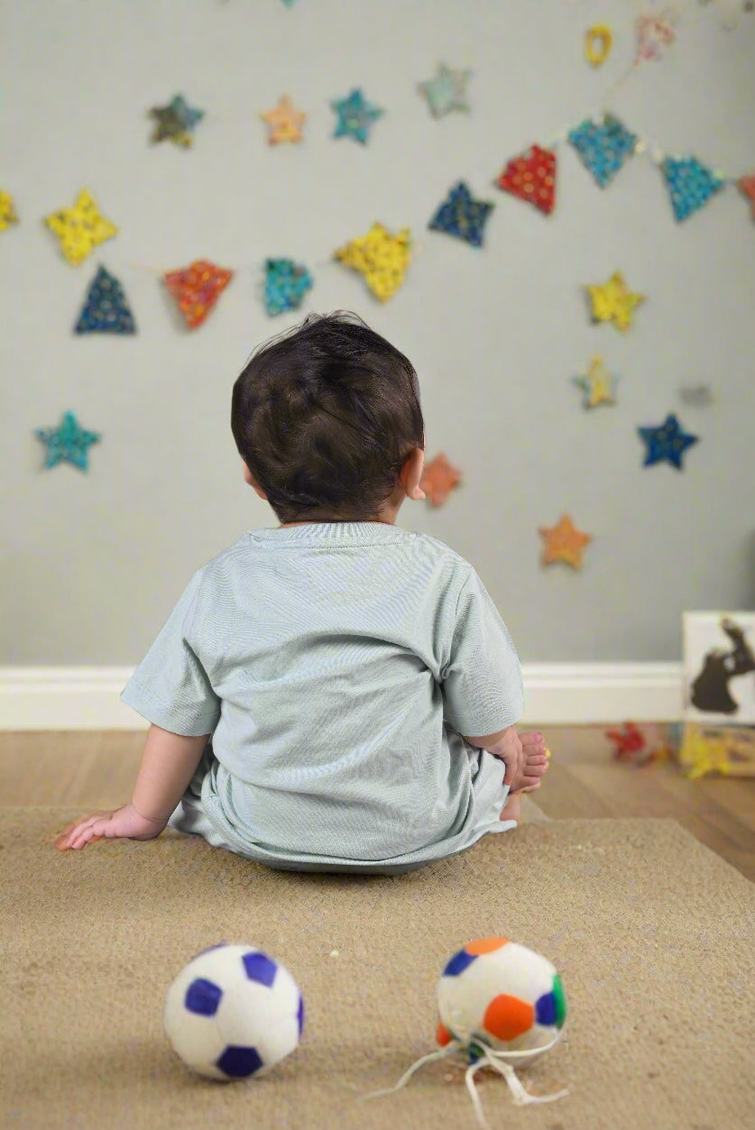 Cubby Playset in Mint-Supima Cotton T-shirt & Shorts set